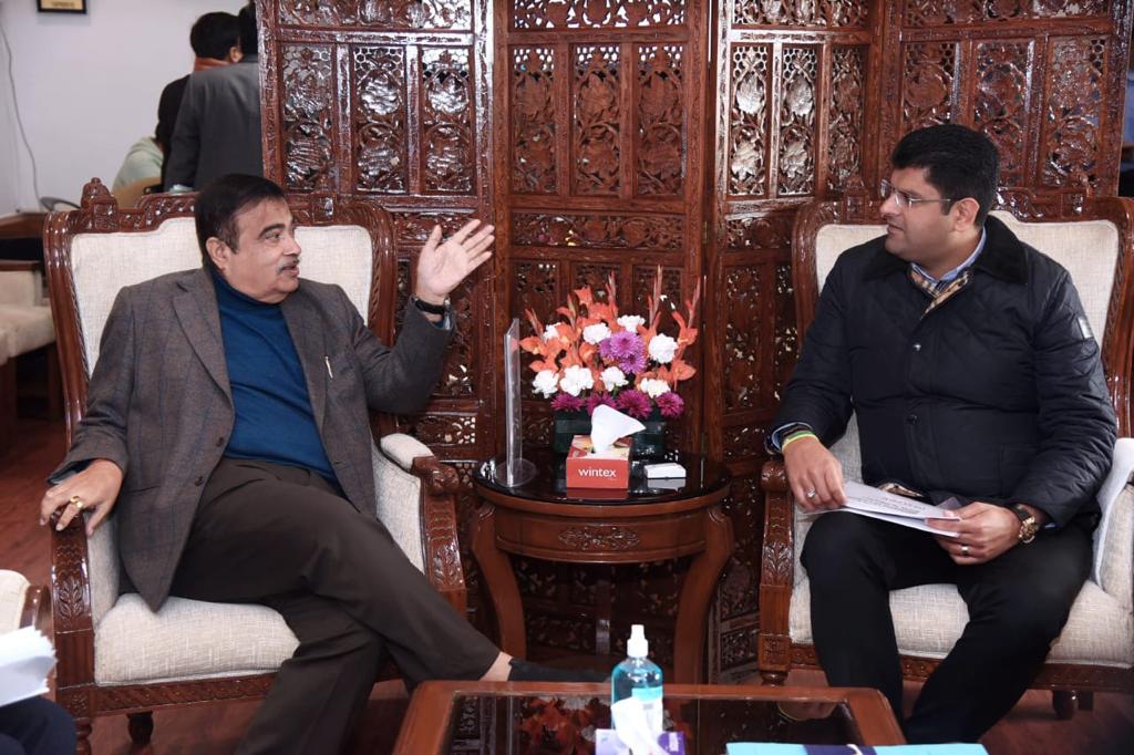 Dushyant Chautala Secures Approvals for Key Haryana Projects in Meeting with Nitin Gadkari